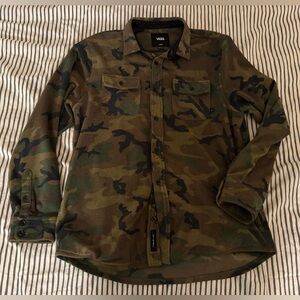 Vans Men's Green Camouflage Shirt Jacket
